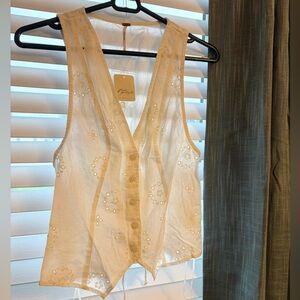 Free People White Bustier Blouse